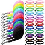 Amylove 48-Piece Adjustable Dog Collar and Leash Set