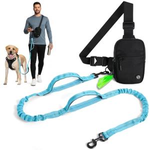Hands-Free Crossbody Dog Leash Bag with Poop Dispenser