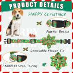 6 Pcs Christmas Dog Collars with Removable Buckles