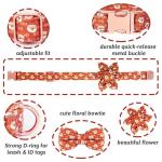 Christmas Dog Collar and Leash Set with Bow Tie