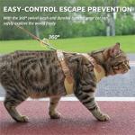 Adjustable Escape-Proof Cat Harness and Leash Set