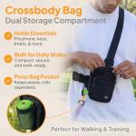 Hands-Free Crossbody Dog Leash Bag with Poop Dispenser