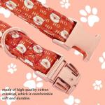 Christmas Dog Collar and Leash Set with Bow Tie