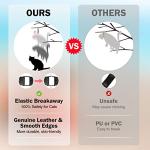 Personalized Leather Cat Collar with Bell and Skull