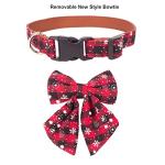 Christmas Dog Collars with Bow Ties - 2 Pack