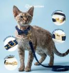 Custom Engraved Velvet Cat Collar with Bow Tie