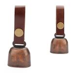 Leather Dog Collar with Quick-Release Training Bells