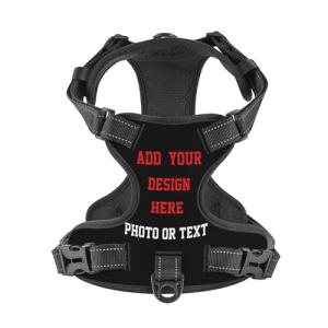 Custom Reflective Dog Harness with Name and Number