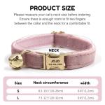Custom Velvet Cat Collar with Name and Bell