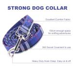 Plaid Dog Collar and Leash Set with Bow Tie