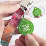 Custom QR Code Pet ID Tag - Round Aluminum
