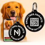 Smart Waterproof QR Code Pet ID Tag – Black