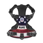 Personalized No Pull Dog Harness with Flag Design