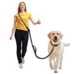 Hands-Free Reflective Dog Leash and Waist Belt