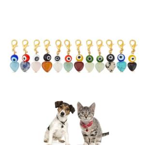 Evil Eye Heart Collar Charms for Pets