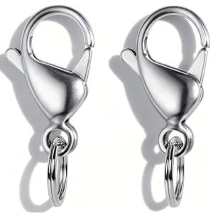 IVIA Stainless Steel Dog Tag Clips - 2 Pack