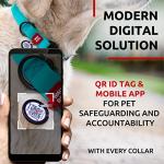 WAUDOG Waterproof Adjustable Dog Collar with QR Tag