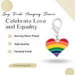 Rainbow Heart Charm for Collar, Bracelets, and Bags