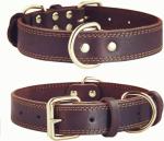 Personalized Leather Dog Collar with Nameplate