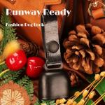 All-Black Dog Bell Set with Leather Strap