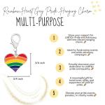 Rainbow Heart Charm for Collar, Bracelets, and Bags