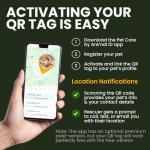 BronzeDog Adjustable Leather Dog Collar with QR Tag