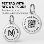 Smart Waterproof QR Code Pet ID Tag – Black