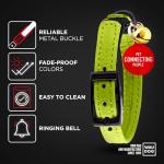 Stylish Leather Cat Collar with Bell and ID Tag