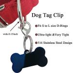 IVIA Stainless Steel Dog Tag Clips - 2 Pack