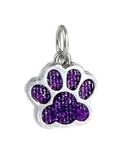 Purple Paw Charm Bead for Pet Bracelets