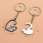 Cat Matching Keychains for Couples and Friends