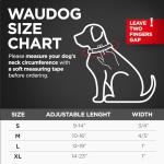 WAUDOG Waterproof Adjustable Dog Collar with QR Tag