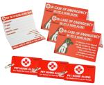 Pet Emergency Alert Key Tag and Wallet Card