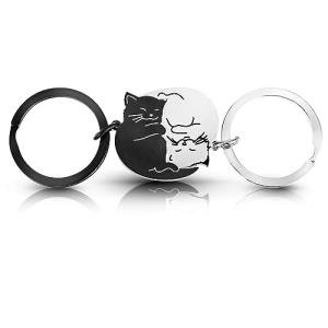 Matching Cat Keychains for Couples and Friends