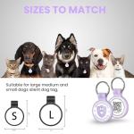 Personalized QR Code Silicone Dog Tags - Purple