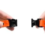 Quick Snap Bungee Dog Collar - Waterproof Orange