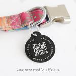 Custom QR Code Pet ID Tag - Round Aluminum