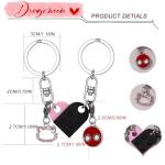 Heart Keychain Set for Couples and Friends