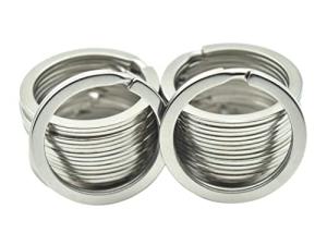 20 Pack Metal Key Ring Keychains for Pets and More