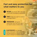 Custom QR Code Pet ID Tags - 2 Pack