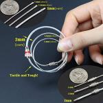 Stainless Steel Keychains with 4-Inch Cable - Pack of 12
