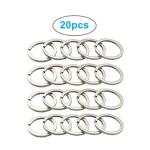 20 Pack Metal Key Ring Keychains for Pets and More
