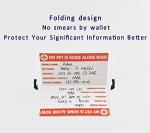 Pet Emergency Alert Key Tag and Wallet Card