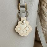 Paw Shaped Leather Keychain for Pet Hair