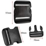 Adjustable Quick Release Buckles 4 Pack (Black)