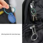 Stainless Steel Keychains with 4-Inch Cable - Pack of 12