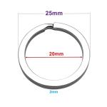 20 Pack Metal Key Ring Keychains for Pets and More