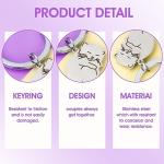 Matching Cat Keychains for Couples and Friends