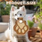 Paw Shaped Leather Keychain for Pet Hair