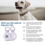 Personalized QR Code Silicone Dog Tags - Purple